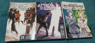 AoT and Natsume Yuujinchou Mangas